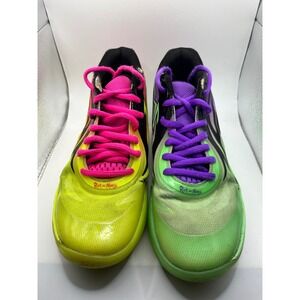 Puma MB.02 Rick and Morty Basketball Shoes Men's Size 8‎ Yellow Purple